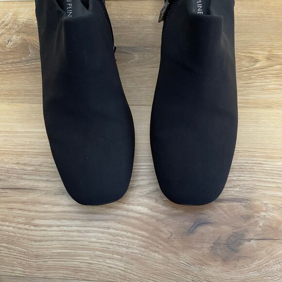 Donald Pliner Stretch Crepe Square Toe Block Heel Shooties Black Size 11 - Picture 5 of 10